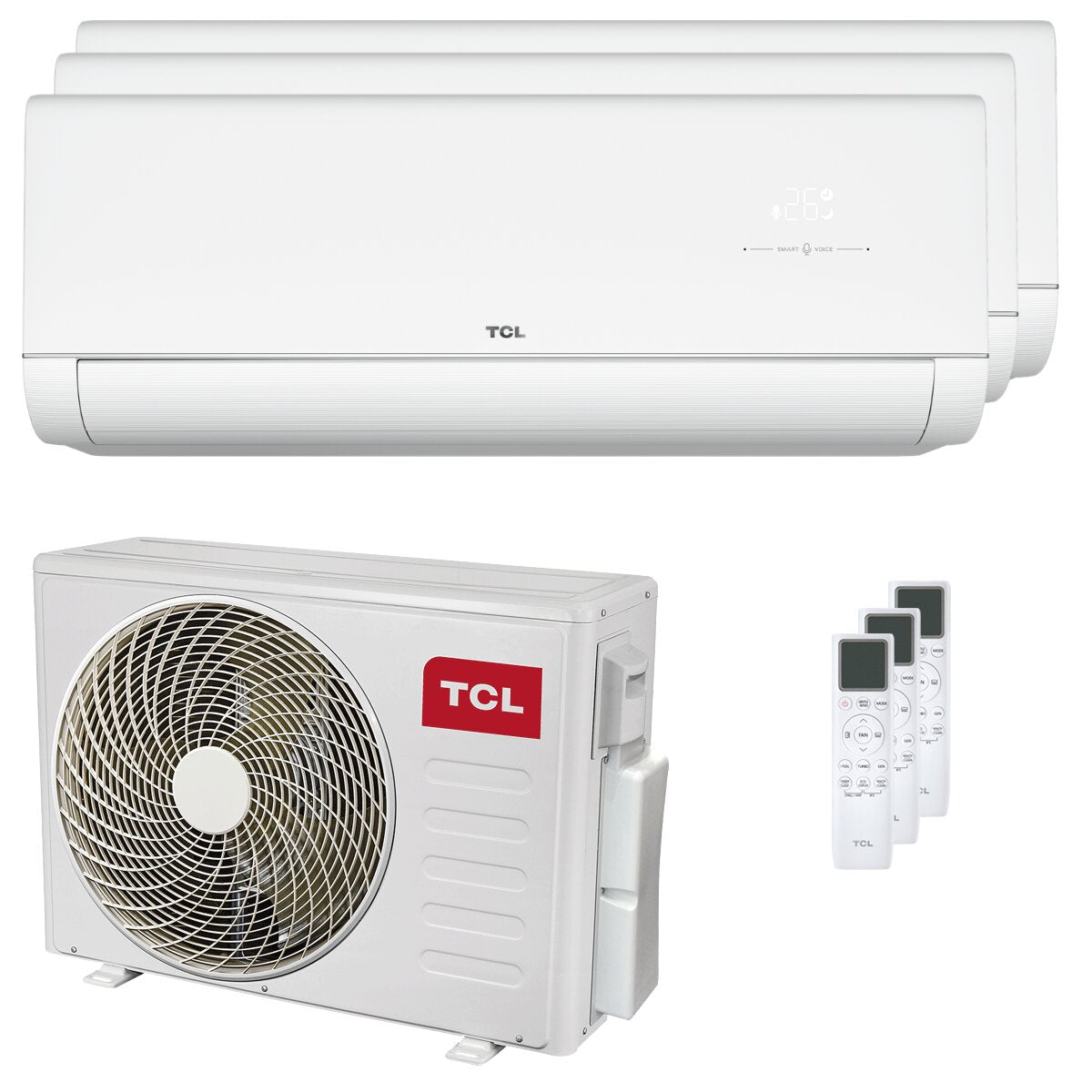 TCL VoxIN P9 Test-Split-Klimaanlage 9000+9000+18000 BTU Inverter A++ WLAN-Außeneinheit 7,9 kW 