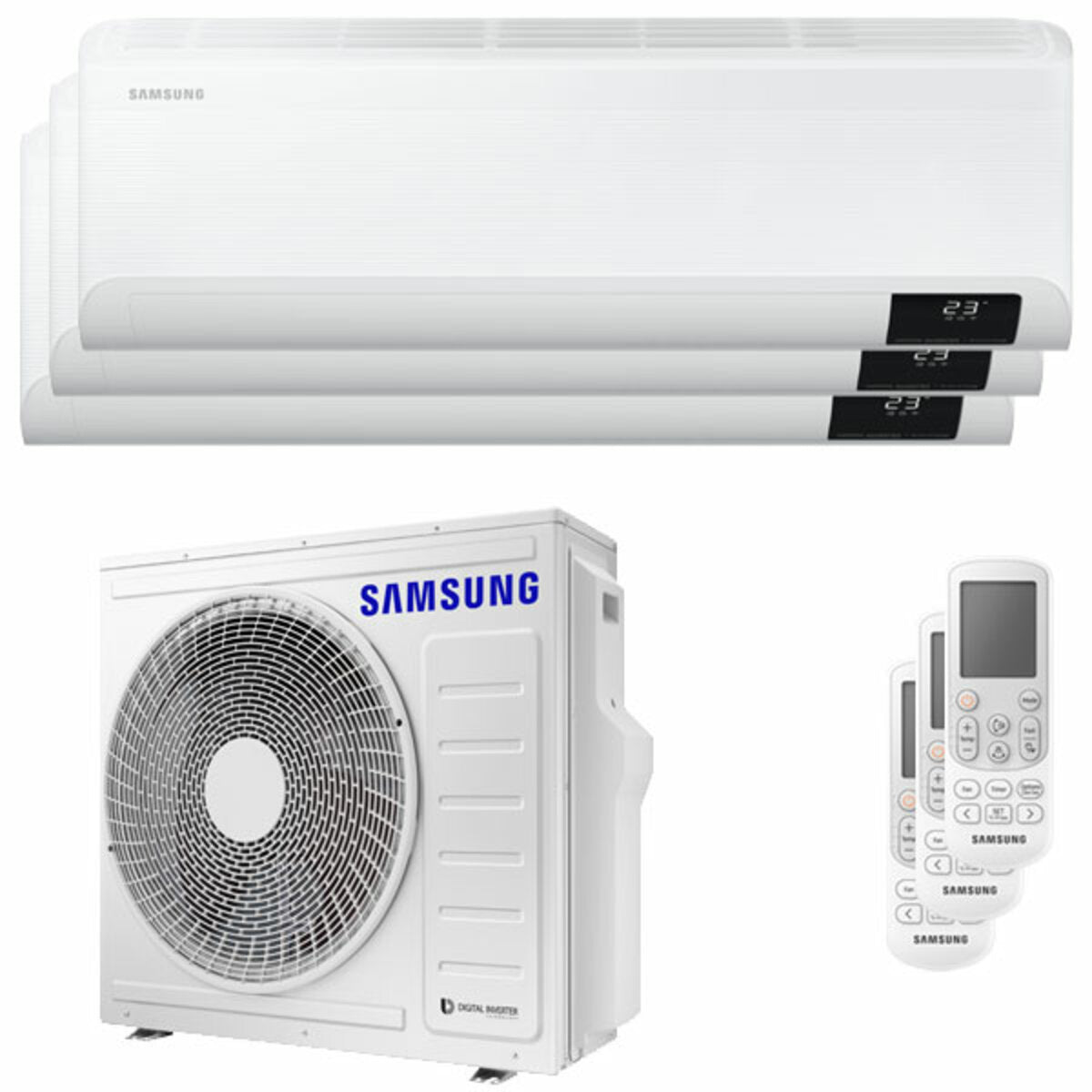 Samsung Cebu Wi-Fi trial split air conditioner 7000 + 9000 + 12000 BTU inverter A ++ wifi outdoor unit 6,8 kW