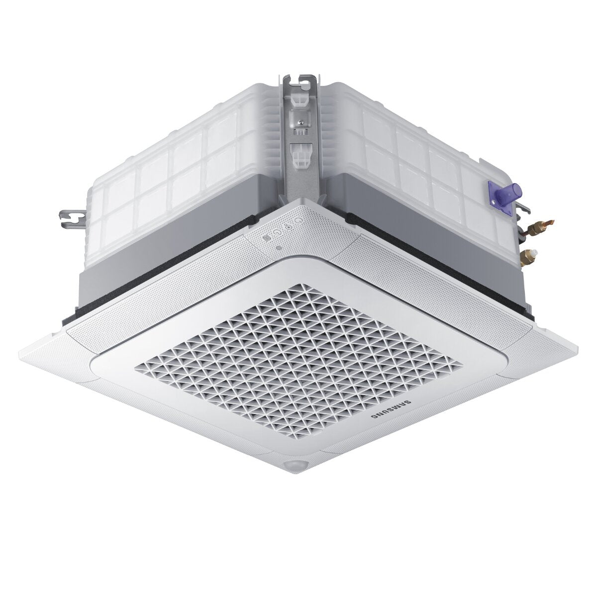 Climatiseur commercial Samsung Cassette 4 voies Mini WindFree 12000 BTU Inverter A++ Unité externe 3,5 kW