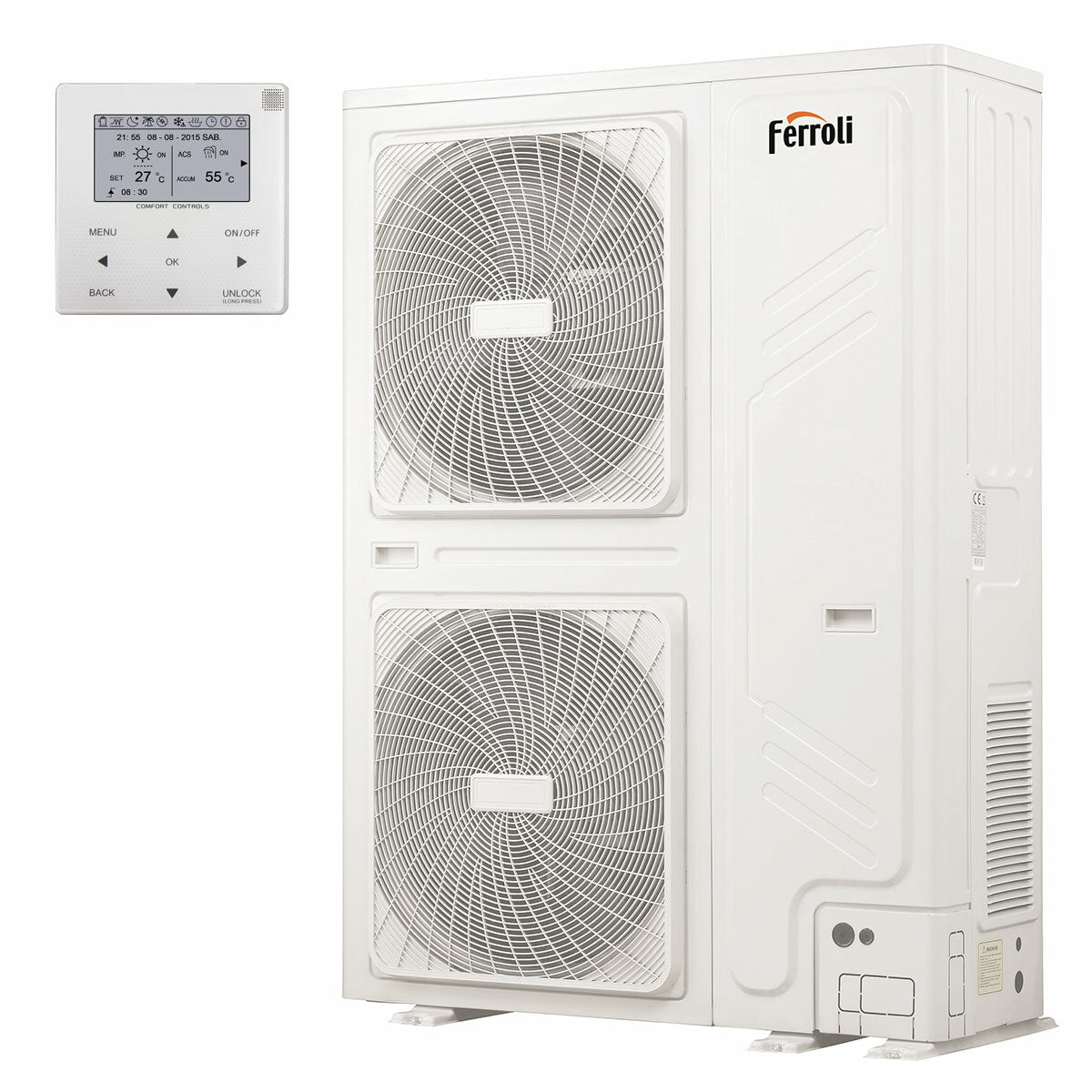 Pompe à chaleur air-eau Ferroli Omnia M 3.2 30 kW Triphasé Monobloc Inverter R32 A+