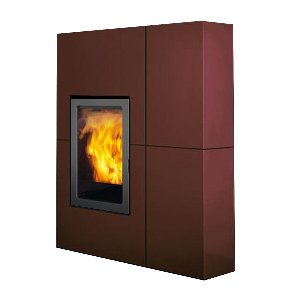 Pellet stove Edilkamin Blade2 12 Up bordeaux 12 kW wifi ductable air