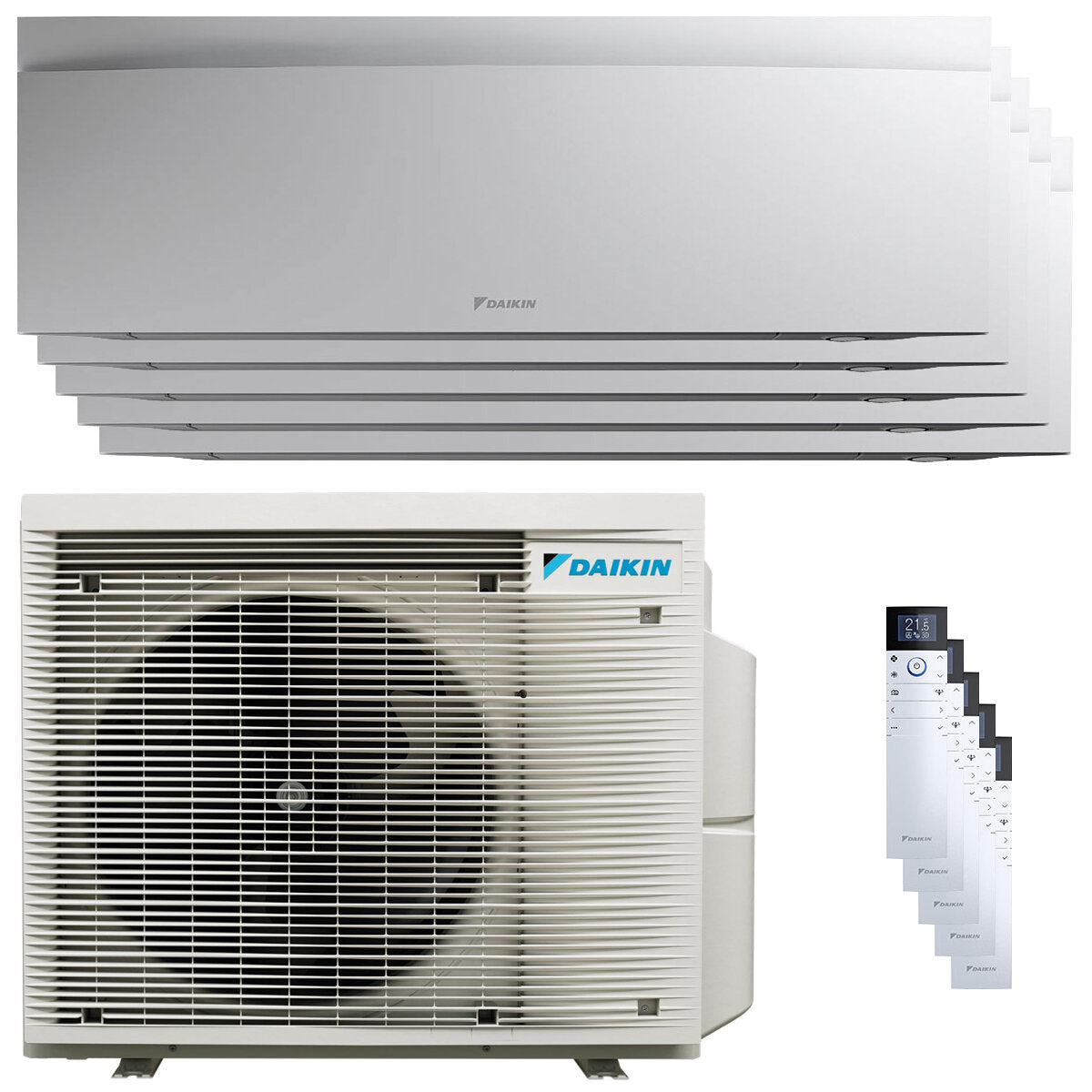 Daikin Emura 3 Klimaanlage Penta Split 9000+9000+12000+12000+12000 BTU Wechselrichter A++ WLAN Außengerät 7,8 kW Weiß