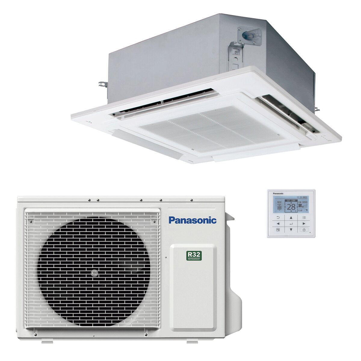 Climatiseur à cassette 4 voies Panasonic PACi NX Standard 21000 BTU R32 inverter A++/A++