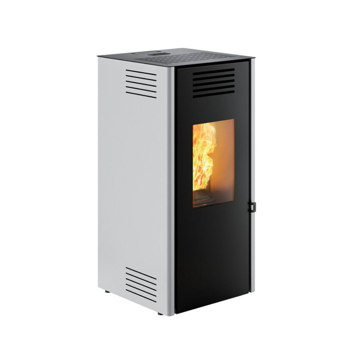 Pellet stove Caminetti Montegrappa LATO 10S metallic gray 9 kW with air