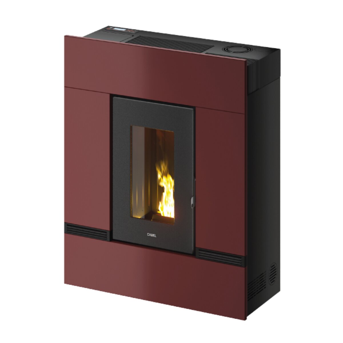 Cadel Mithos Plus 12 PS 12 kW ducted air pellet stove - WiFi Red
