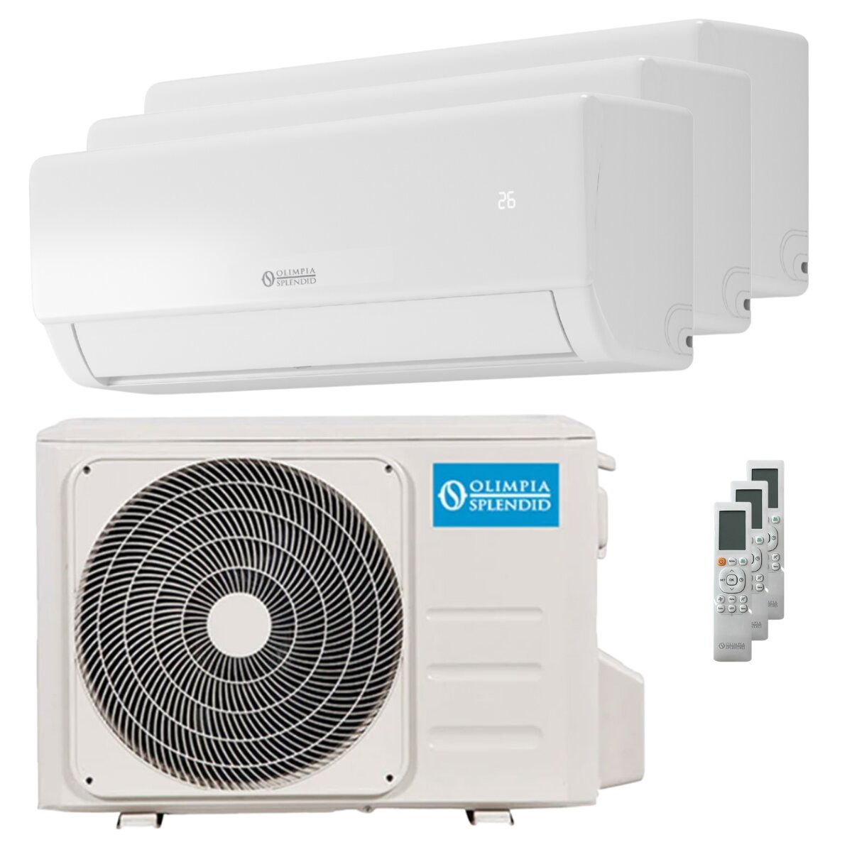 Climatiseur split Olimpia Splendid Nexya S5 E Inverter (essai) 12 000 + 18 000 + 18 000 BTU Inverter A++ Wi-Fi, unité extérieure 8,2 kW 
