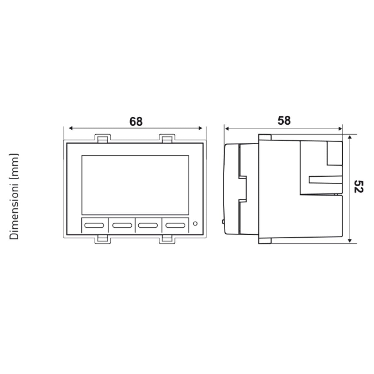 Fantini Cosmi CH123 built-in thermostat