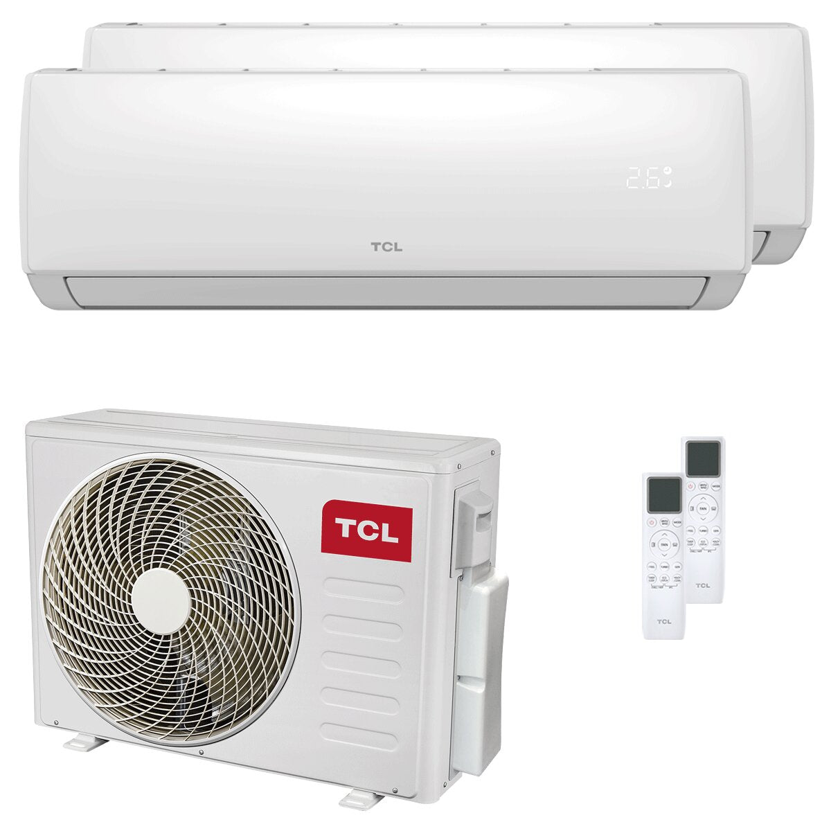 TCL Elite F2 dual split air conditioner 12000+18000 BTU inverter A++ wifi external unit 7.9 kW
