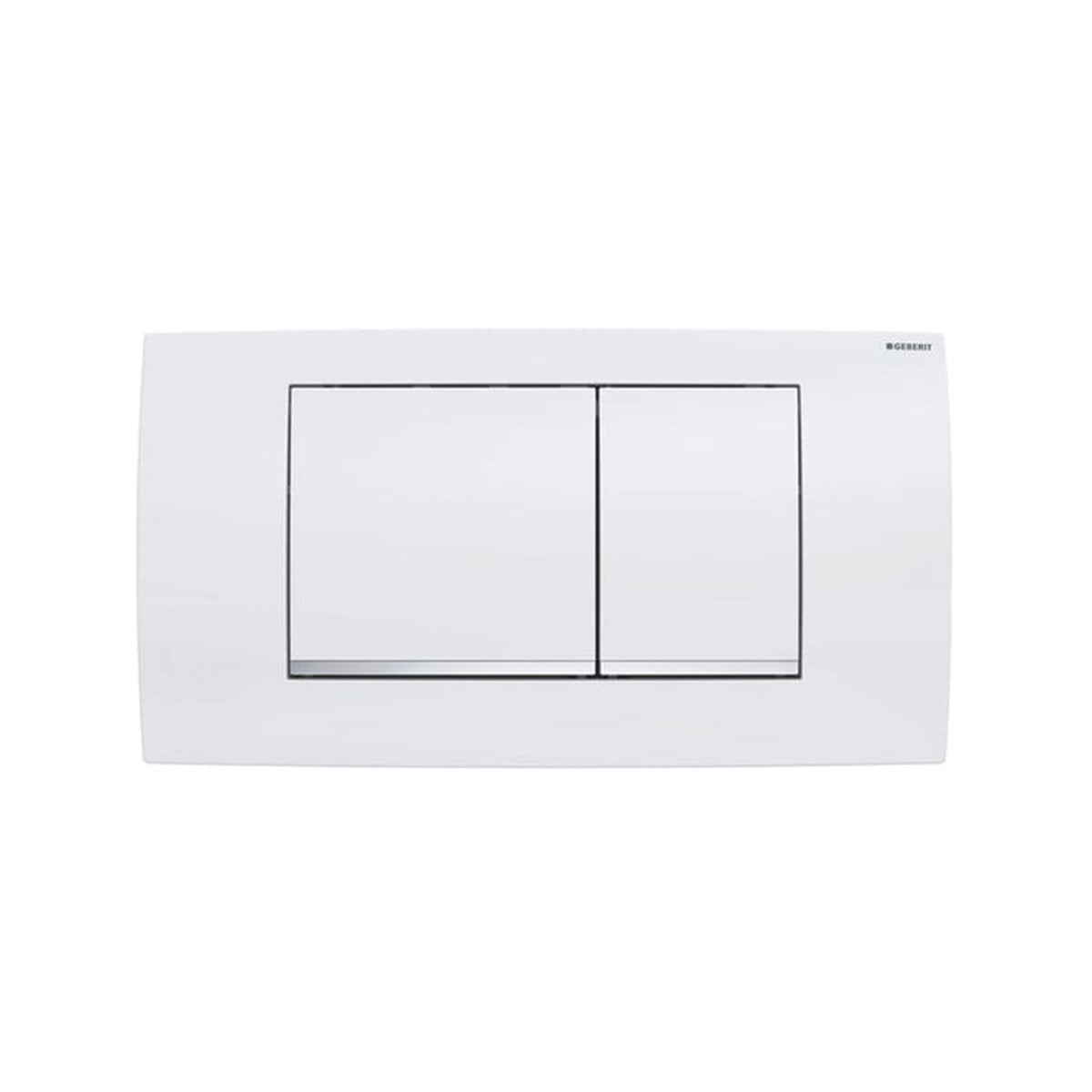 Plaque Geberit Twinline 30 blanche pour rinçage en deux quantités