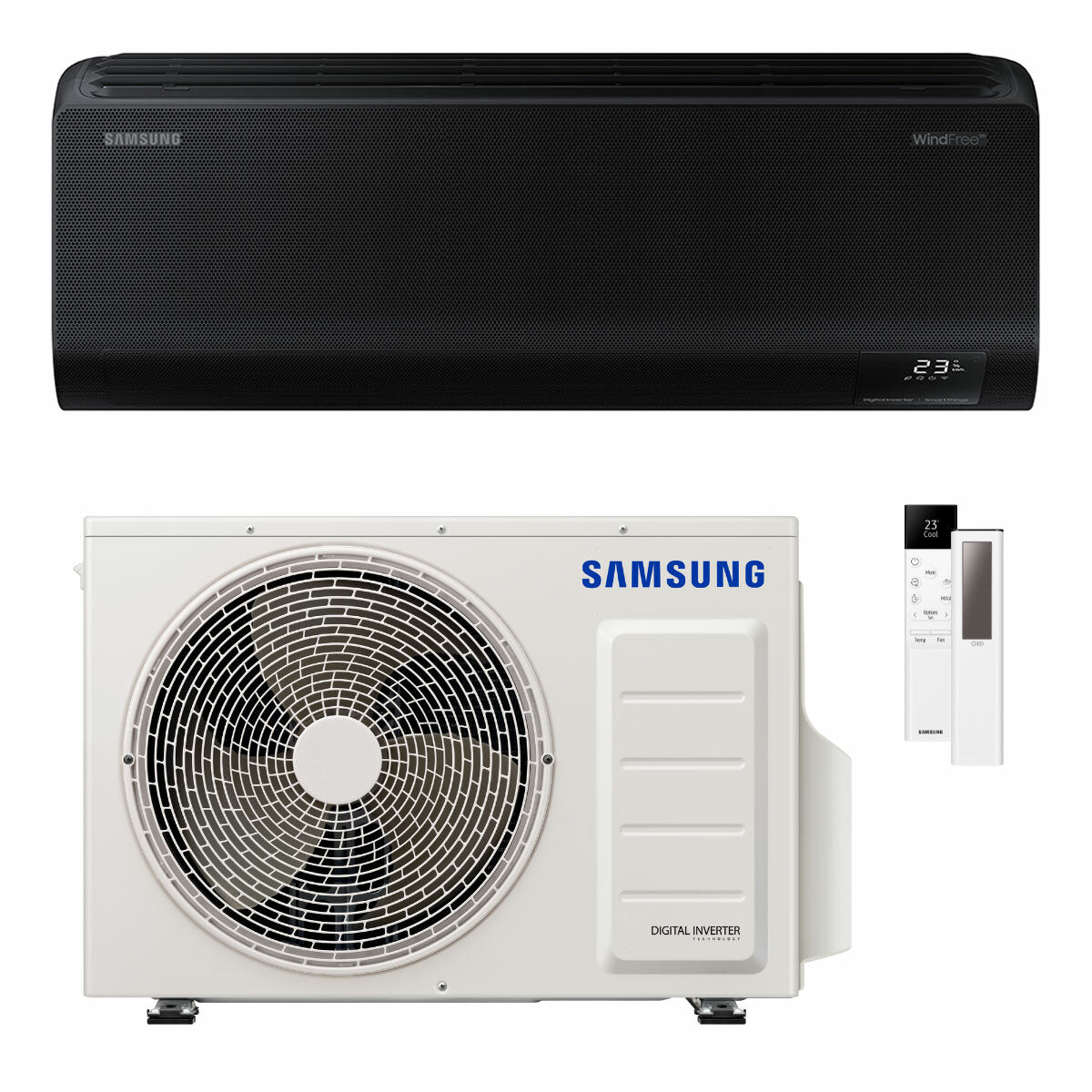 Samsung WindFree Black Air Conditioner 9000 BTU R32 Inverter WiFi A+++/A++