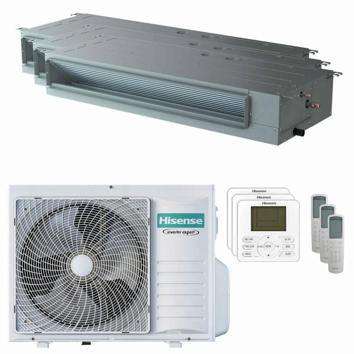 Hisense Ducted Air Conditioner ADT trial split 9000+12000+18000 BTU inverter A++ unité extérieure 8 kW