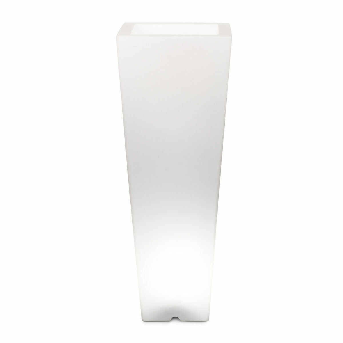 Quadratischer Helle Vase Arkema Quadro 102 SL für den Außenbereich