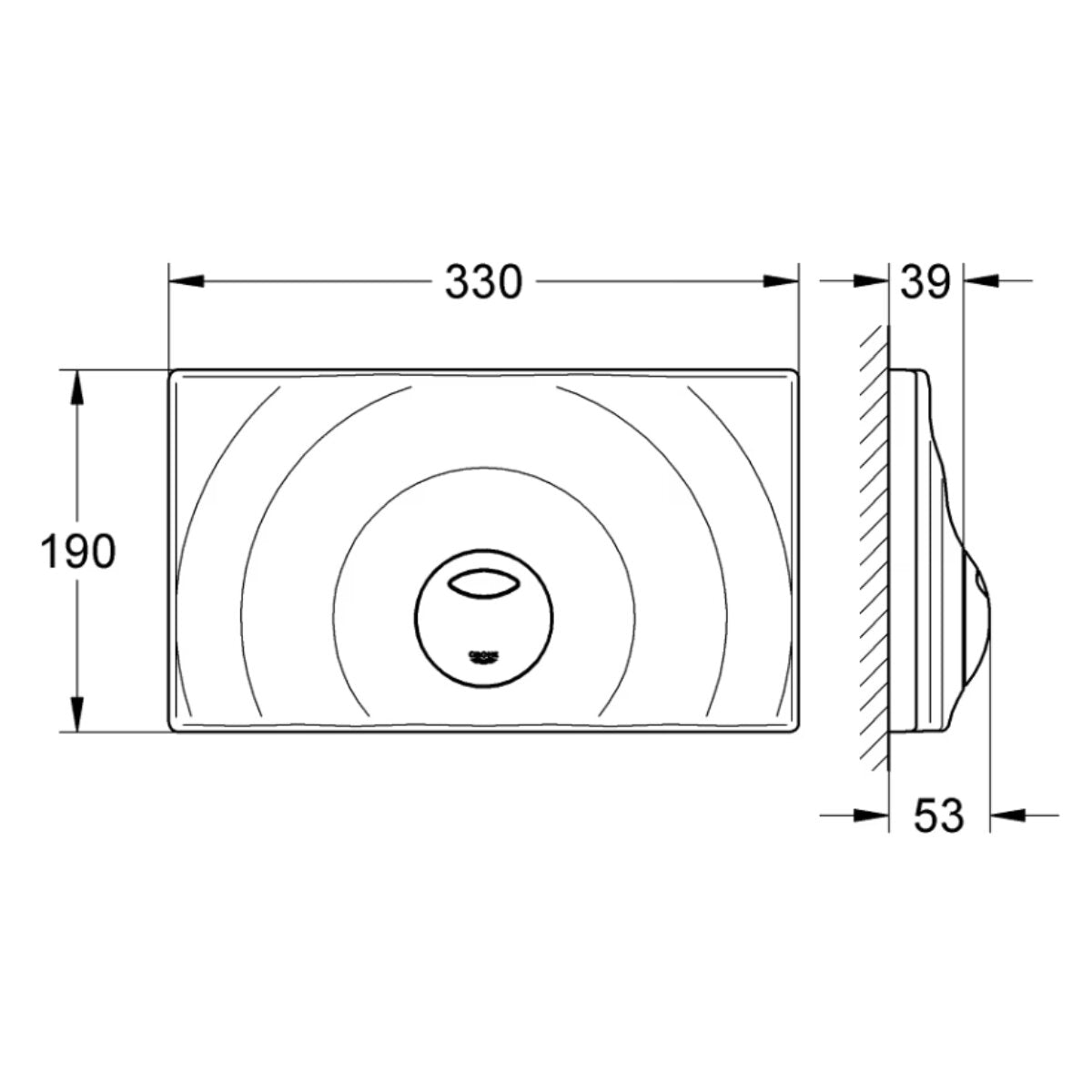 GROHE Surf G weiße Unterputzplatte