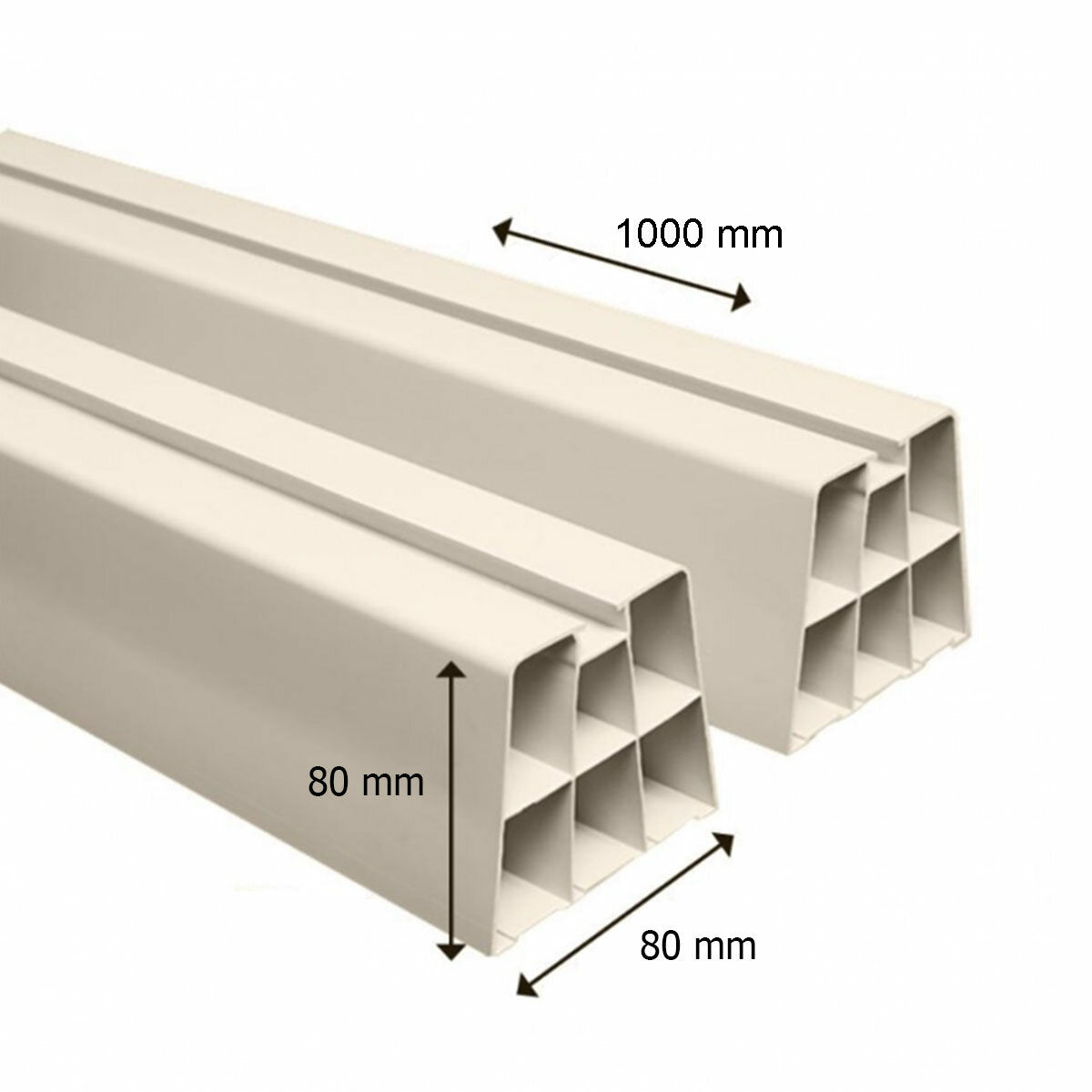 Niccons Bodenstütze 80x80x1000 mm