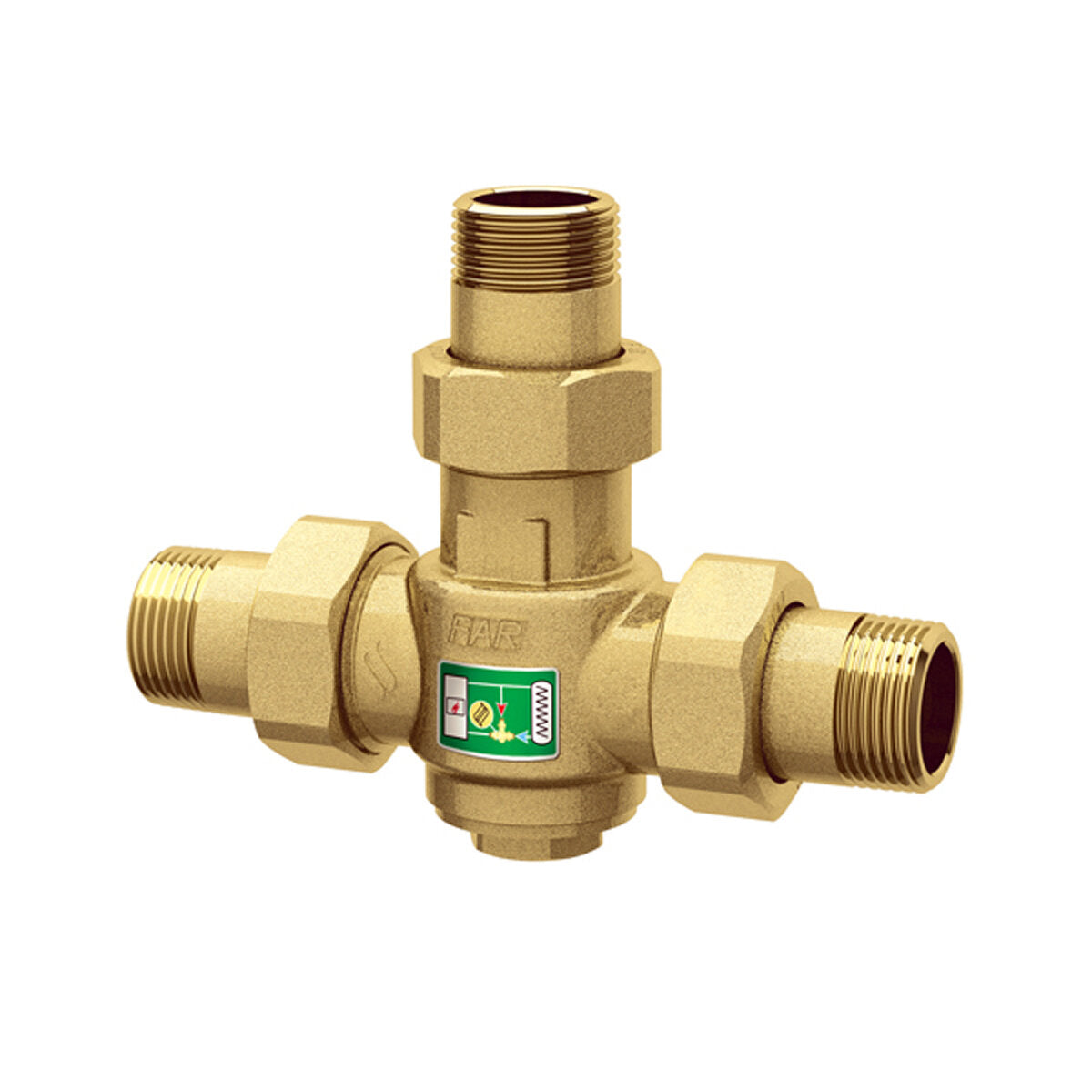 FAR 3/4 M anti-condensation valve, setting 60 ° C for solid fuel heat generators