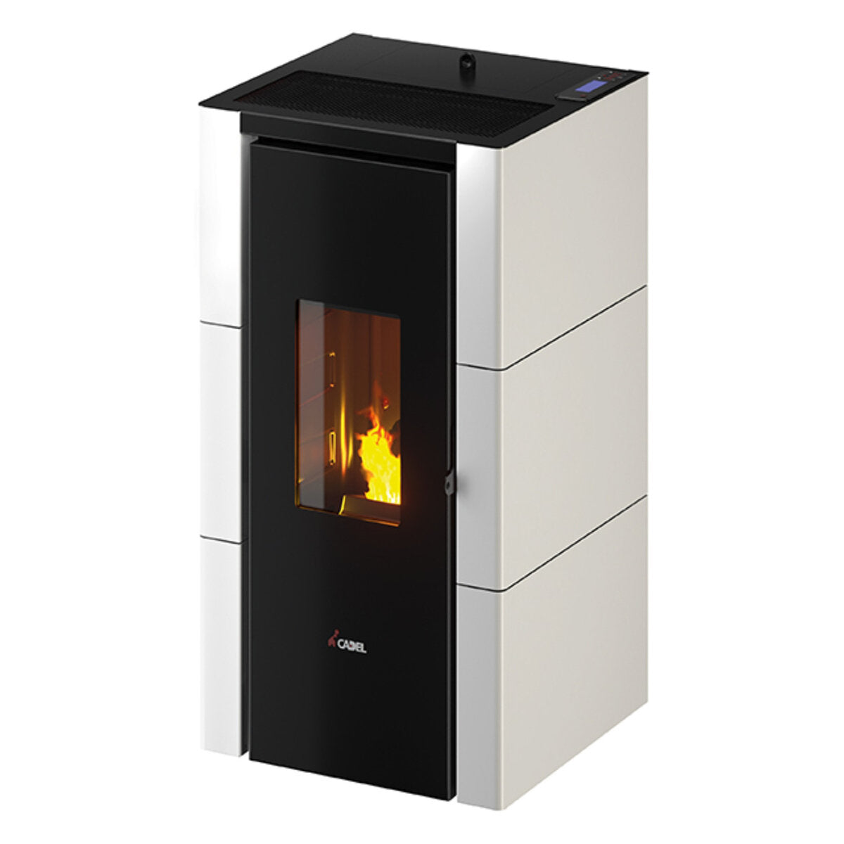 Poêle à granulés CADEL Cristal 7 air 7 kW - WiFi BLANC