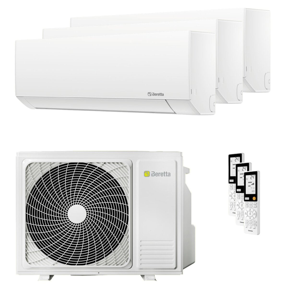 Beretta BREVA E trial split air conditioner 9000+9000+12000 BTU inverter A++ external unit 5.5 kW