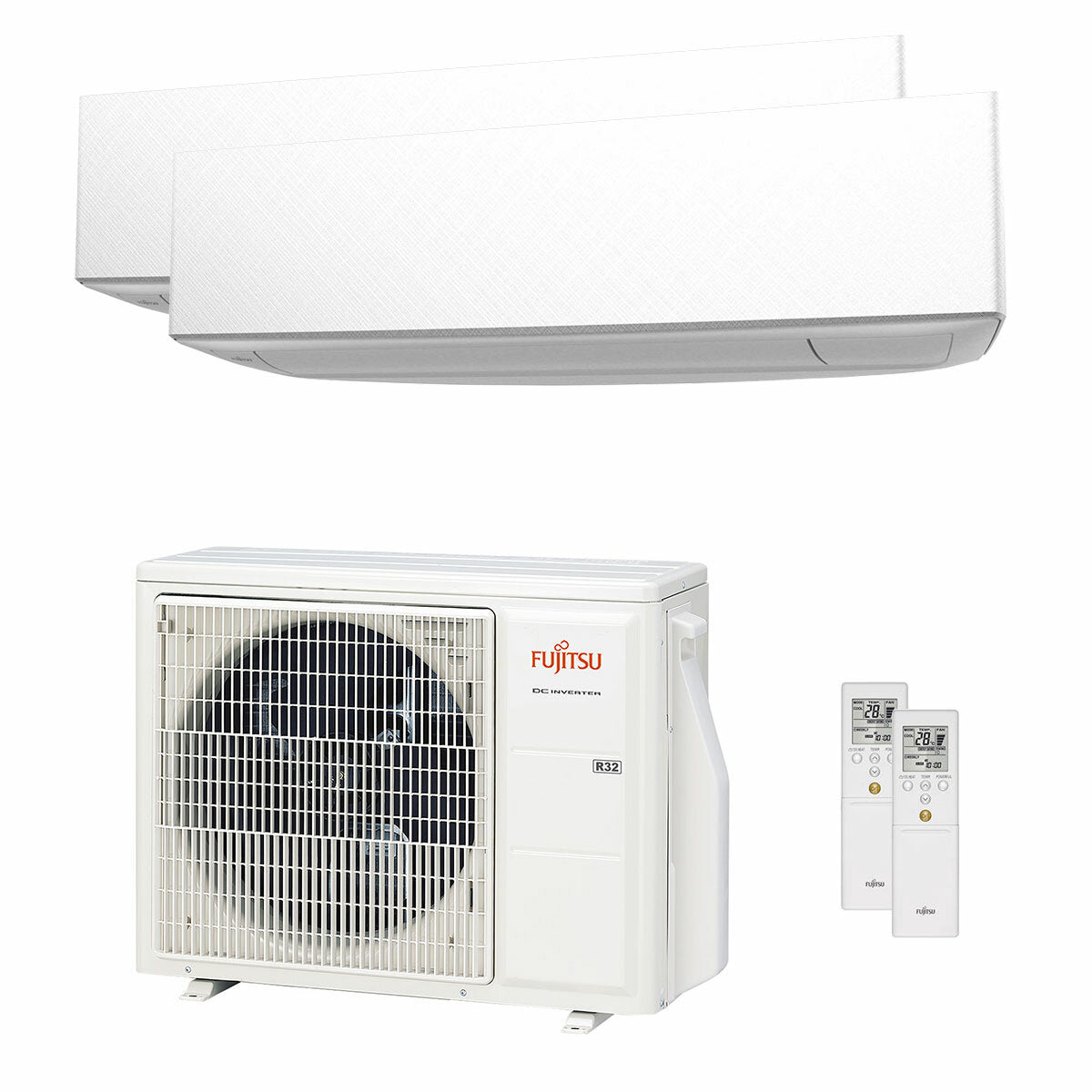 Fujitsu KE Series air conditioner dual split 9000+12000 BTU inverter A++ external unit 5.4 kW