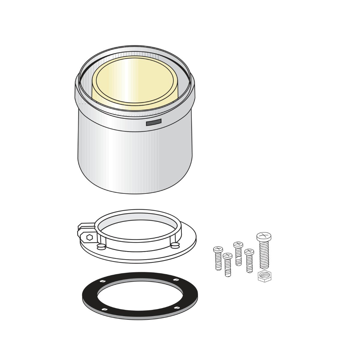 Fondital coaxial connection kit Ø60/100 mm for flue gas exhaust