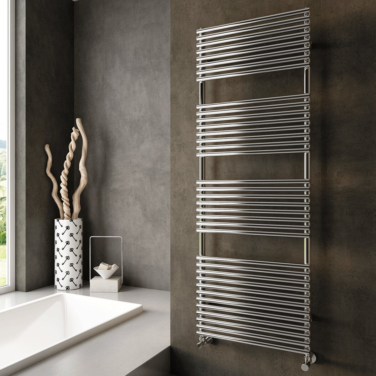 Radiateur Sèche-Serviettes Elen 22 I50 480x2084 mm Inox Poli