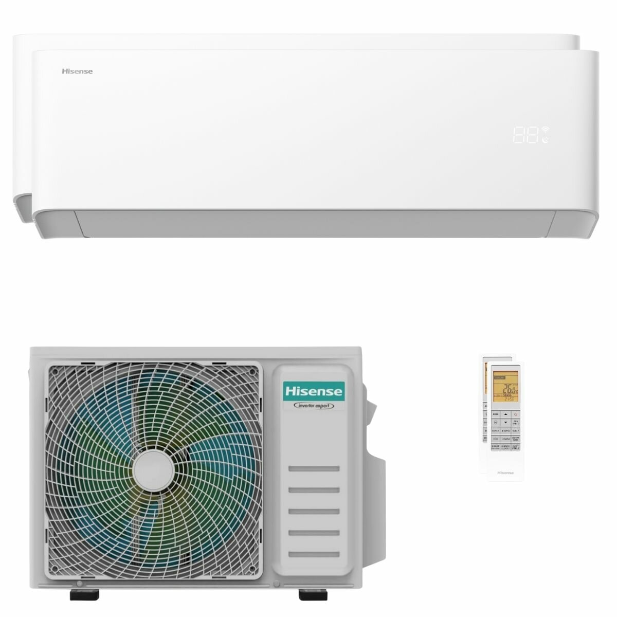 Hisense Uni HB dual split air conditioner 9000+9000 BTU inverter A++ wifi outdoor unit 5 kW