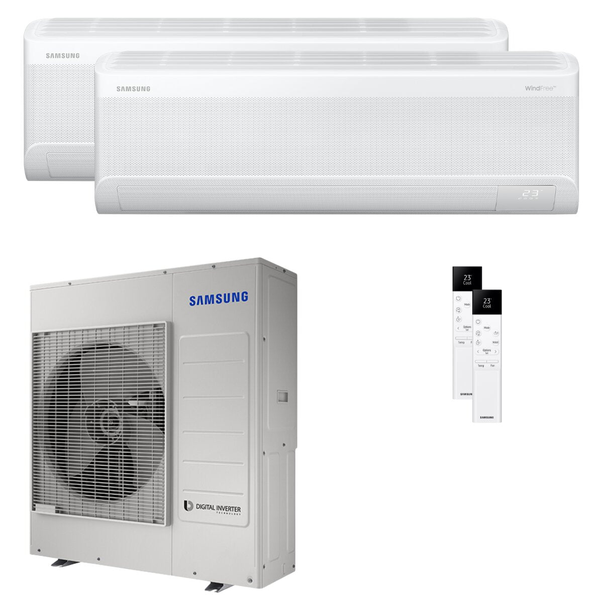 Samsung Windfree Avant S2 Dual-Split-Klimaanlage 24000+24000 BTU Inverter A++ WLAN-Außeneinheit 10 kW 