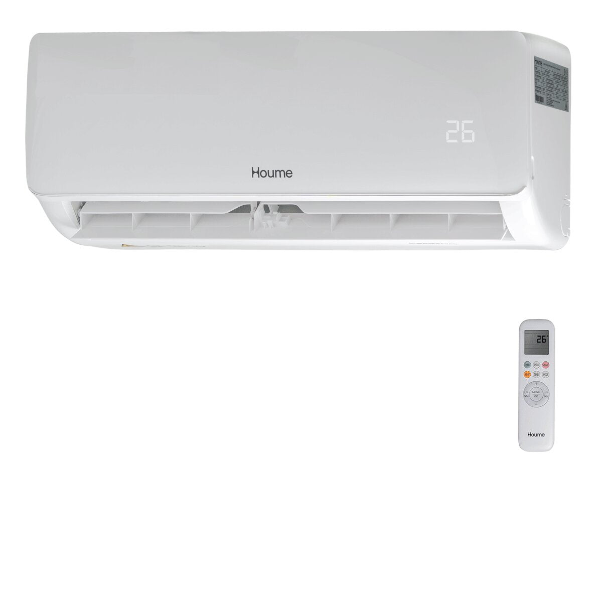 Houme Elèa Flow dual split air conditioner 9000+12000 BTU R32 inverter A++ WiFi external unit 5.3 kW