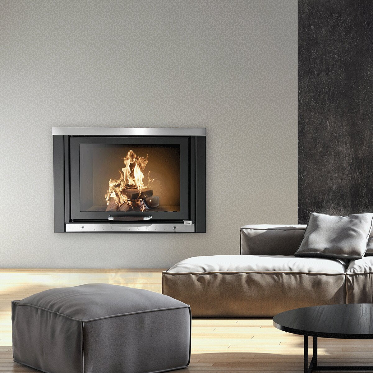 Thermocheminée à bois Klover TKR 35 29 kW Idro + kit ECS