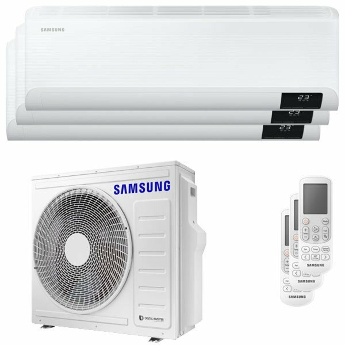 Climatiseur split d&#39;essai Samsung Cebu Wi-Fi 12000 + 12000 + 12000 BTU onduleur A ++ unité extérieure wifi 8,0 kW