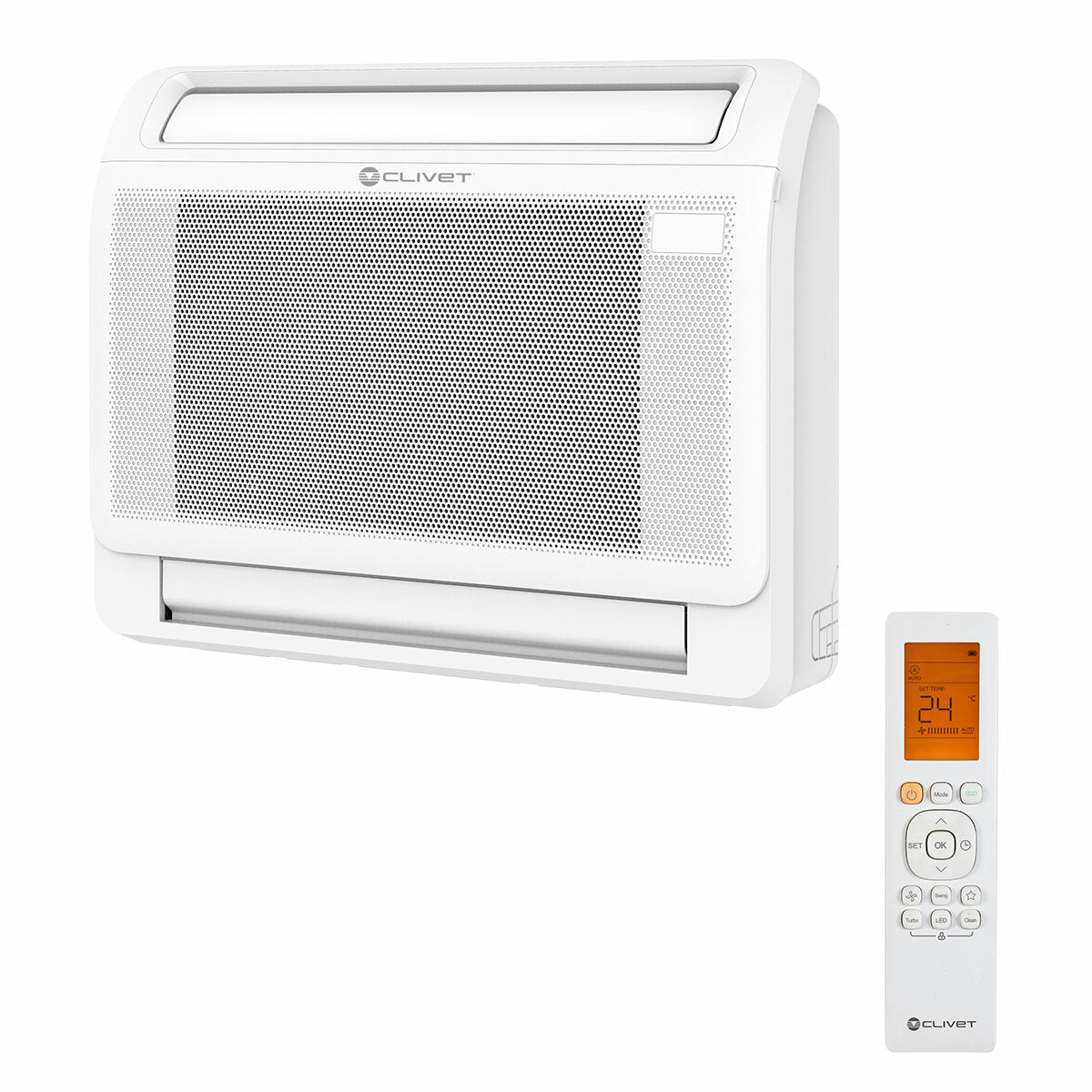 Clivet CONSOLE 3 dual split air conditioner 18000+18000 BTU inverter A+ outdoor unit 12.3 kW