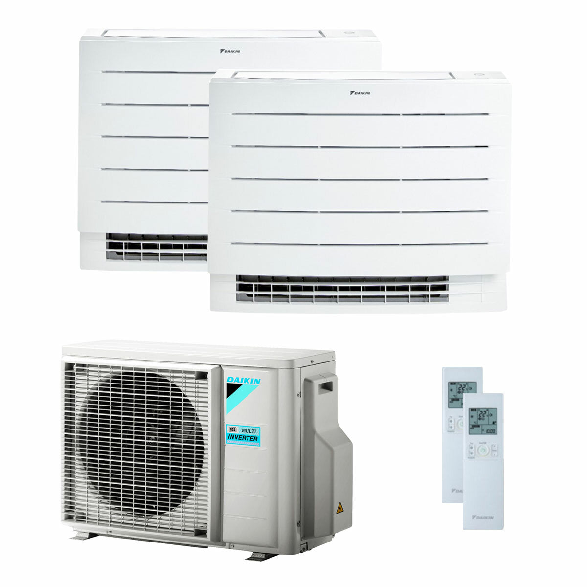 Daikin Perfera Climatiseur au sol double split 9000 + 12000 BTU inverter A+++ wifi unité extérieure 5.0 kW