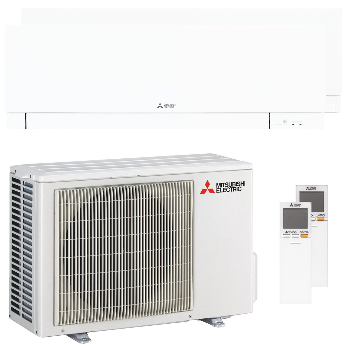 Mitsubishi Electric Kirigamine Zen MSZ-EF dual split air conditioner 12000+12000 BTU inverter A++ wifi outdoor unit 5.3 kW white