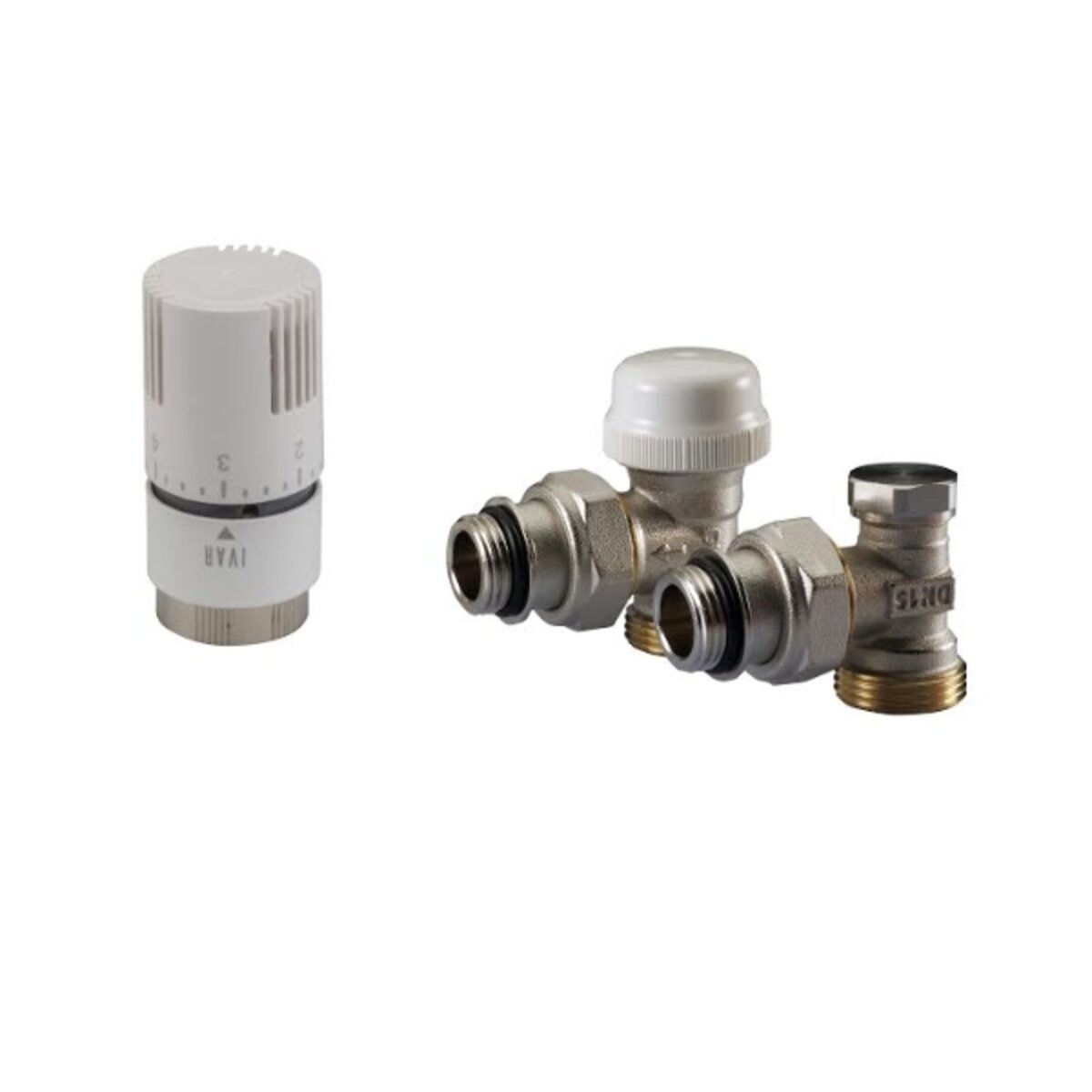 Complete angle thermostatic kit diam. 3/8" Ivar for radiators