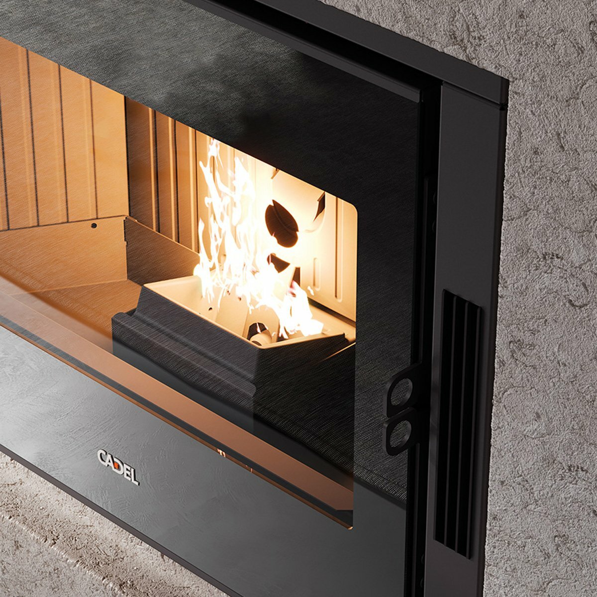 Insert de cheminée à granulés à air pulsé CADEL Zefiro 9 9 kW - avec Wi-Fi