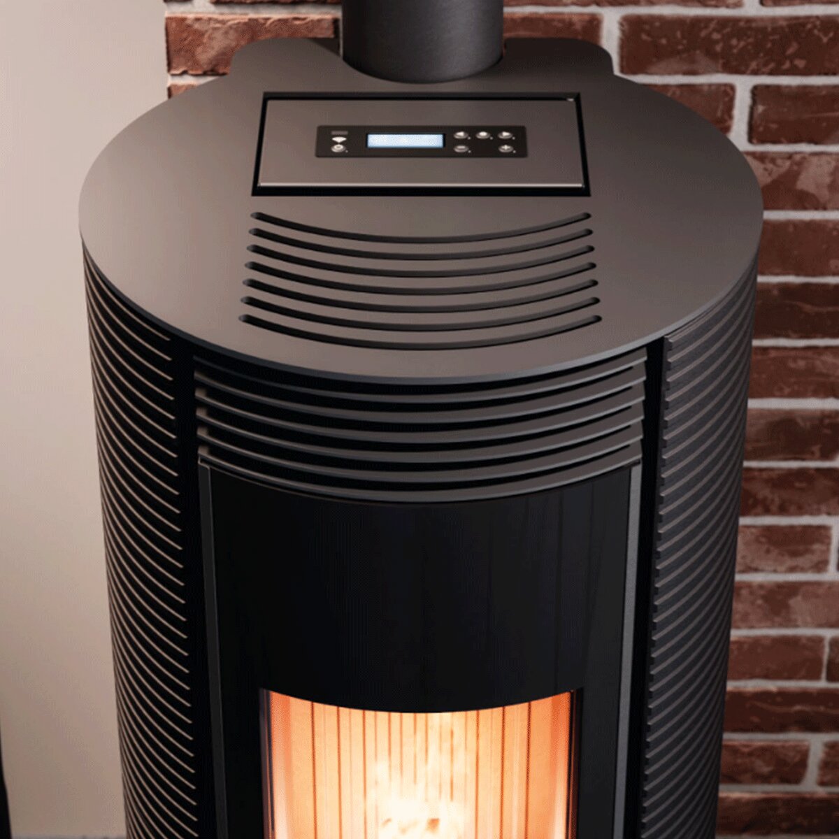 Cadel Spin Plus 9 8,5 kW Kanalluft-Pelletofen WiFi Gusseisen Schwarz