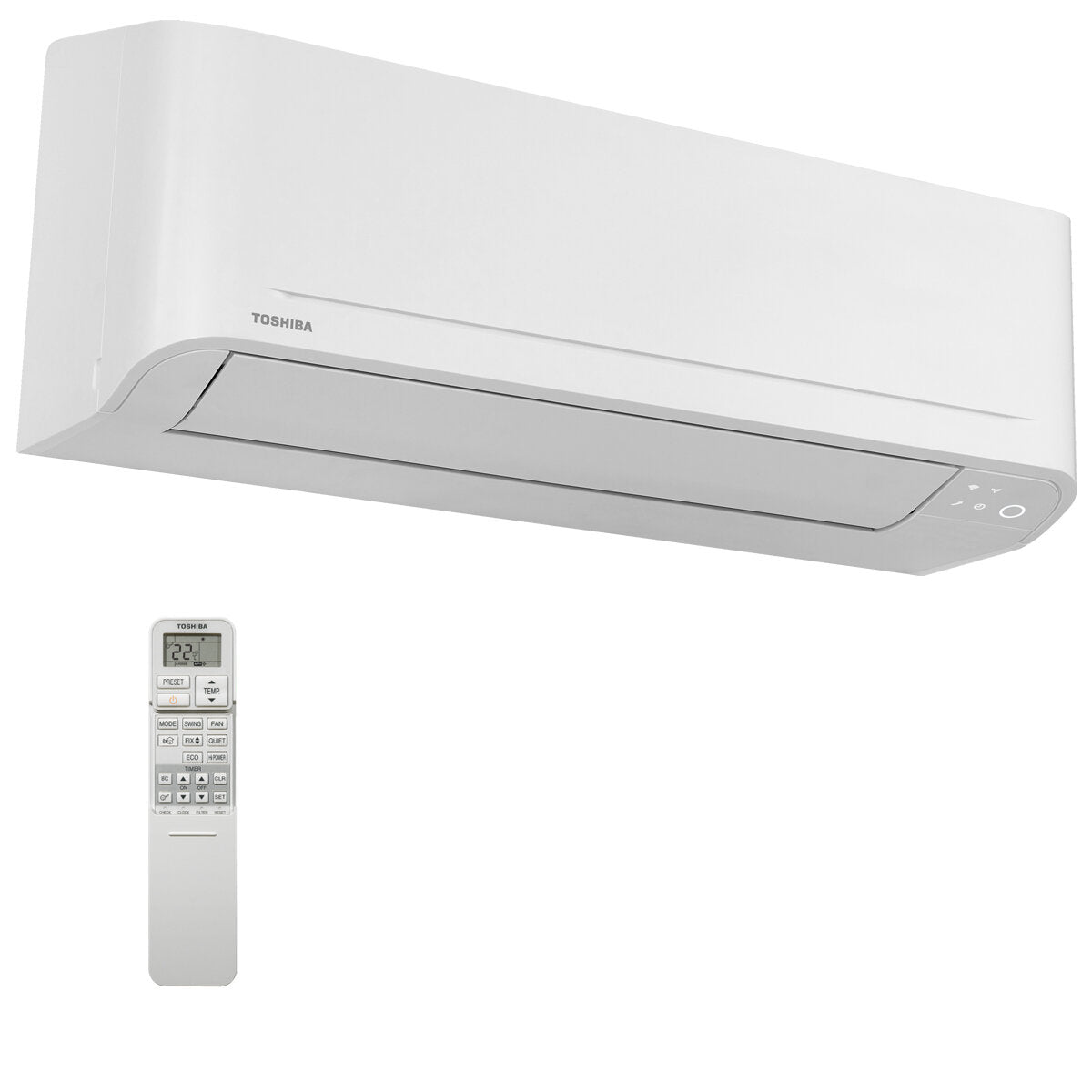 Climatiseur quadri split Toshiba Seiya Smart 12000+12000+12000+12000 BTU onduleur A++ wifi unité extérieure 8 kW 