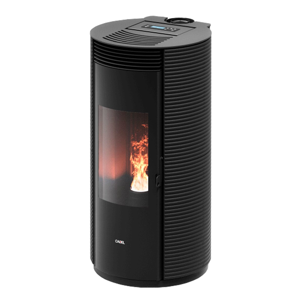 Poêle à granulés Cadel Spin Plus 9 8,5 kW avec ventilation canalisée, Wi-Fi, fonte, noir