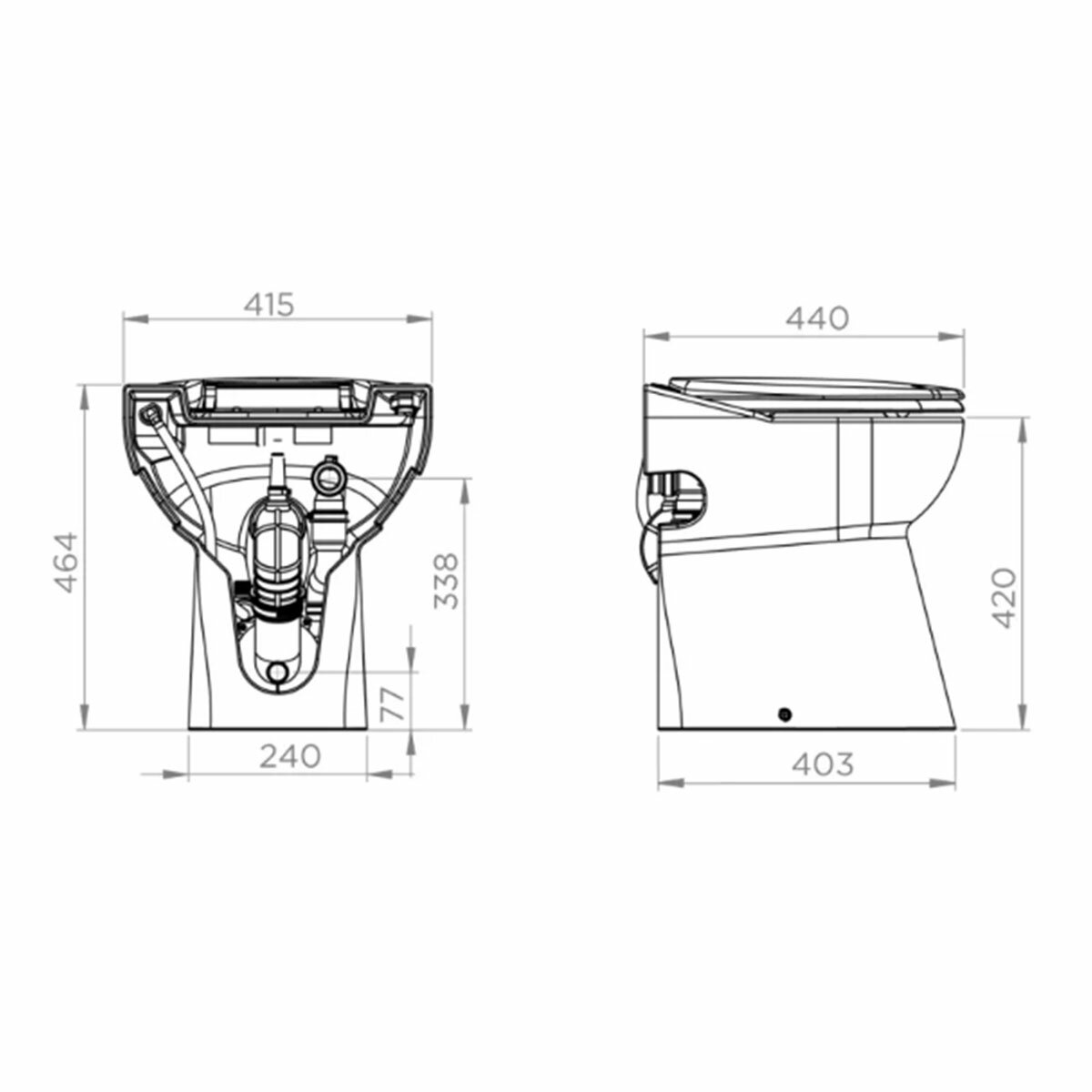 SFA Sanicompact 43 Silence toilet with built-in macerator