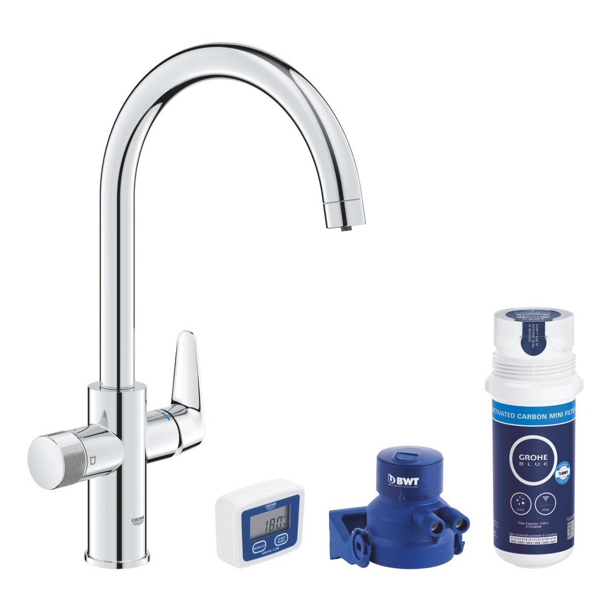 Purificateur d'eau Grohe Blue Pure StartCurve kit mitigeur d'évier de cuisine + filtre