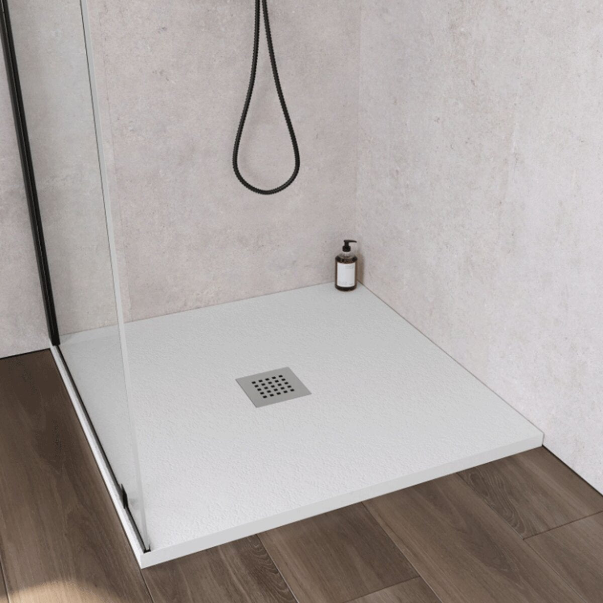 Receveur de douche Ercos Stone 800x800 Carré Blanc Mat