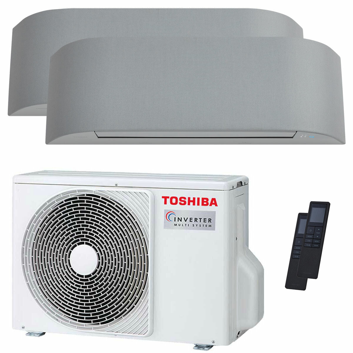 Toshiba Haori Dual-Split-Klimaanlage 7000+16000 BTU Inverter A++ WLAN-Außeneinheit 5,2 kW 