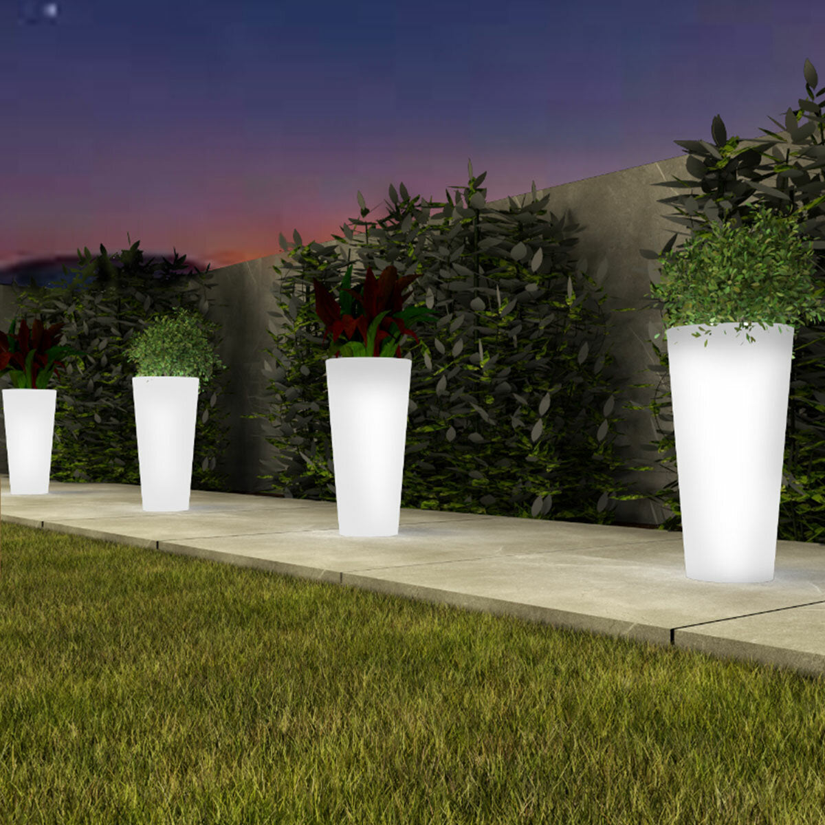 Arkema Tondo 102 SL round outdoor lighting vase