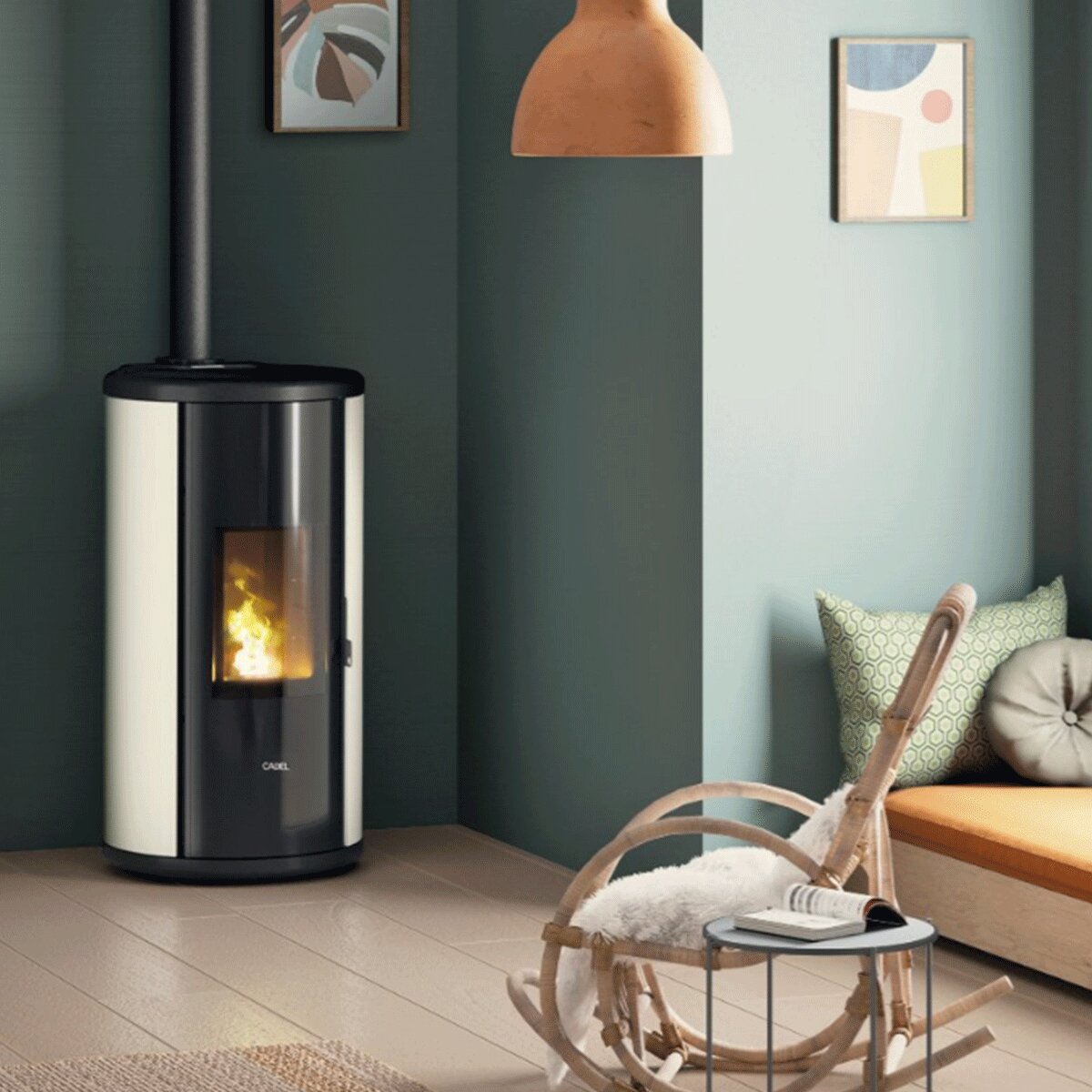 Cadel Sound 5 UP Luftpelletofen 5,5 kW - WiFi WEISS
