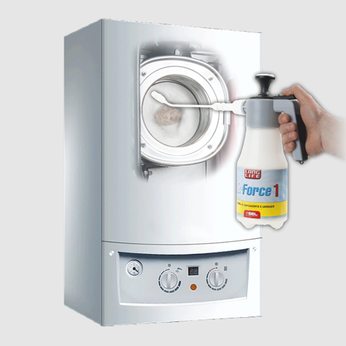 Nettoyant chambre de combustion pour chaudières à condensation GEL Boiler Cleaner ECONOMIX 1 litre