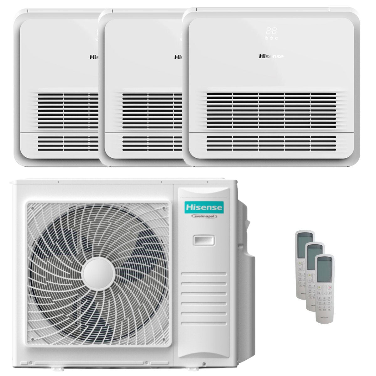 Hisense Console AKT Trial-Split-Klimaanlage 12000+18000+18000 BTU Inverter A++ Außengerät 10 kW