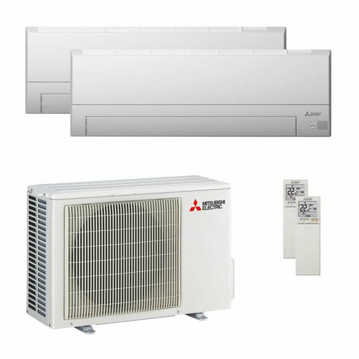 Mitsubishi Electric Climatiseur série BT double split 9000+9000 BTU R32 Inverter A++ WiFi unité extérieure 5,3 kW