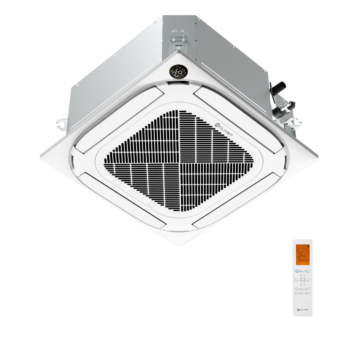 Clivet IBA1-Y 4-Wege-Kompakt-Kassettenklimaanlage, Split-System 9000+12000+18000 BTU Inverter, A++ WLAN, Außengerät 10,5 kW 