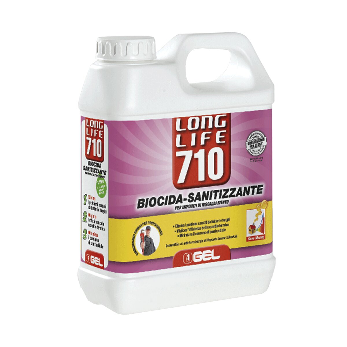 Gel assainissant Long Life 710 pour planchers chauffants 1 litre