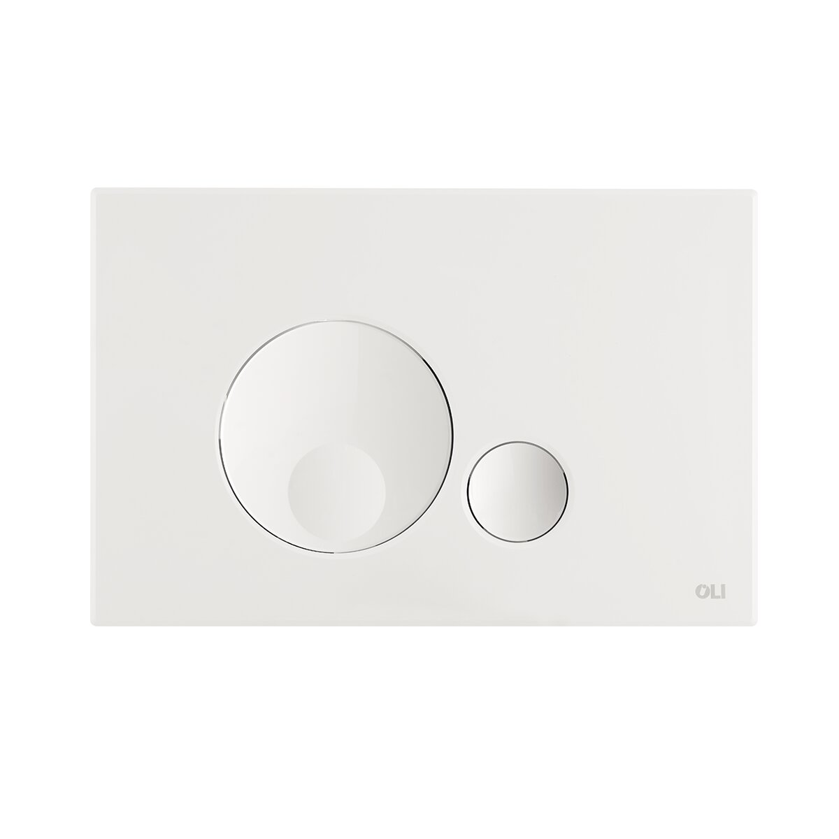 Double button plate OLI GLOBE White