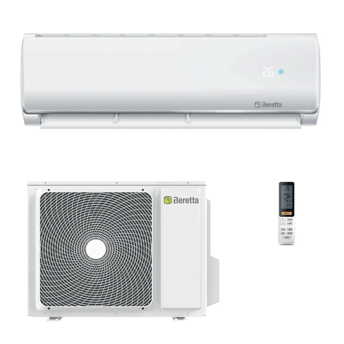 Beretta Breva 9000 BTU R32 Inverter-Klimaanlage A++/A+